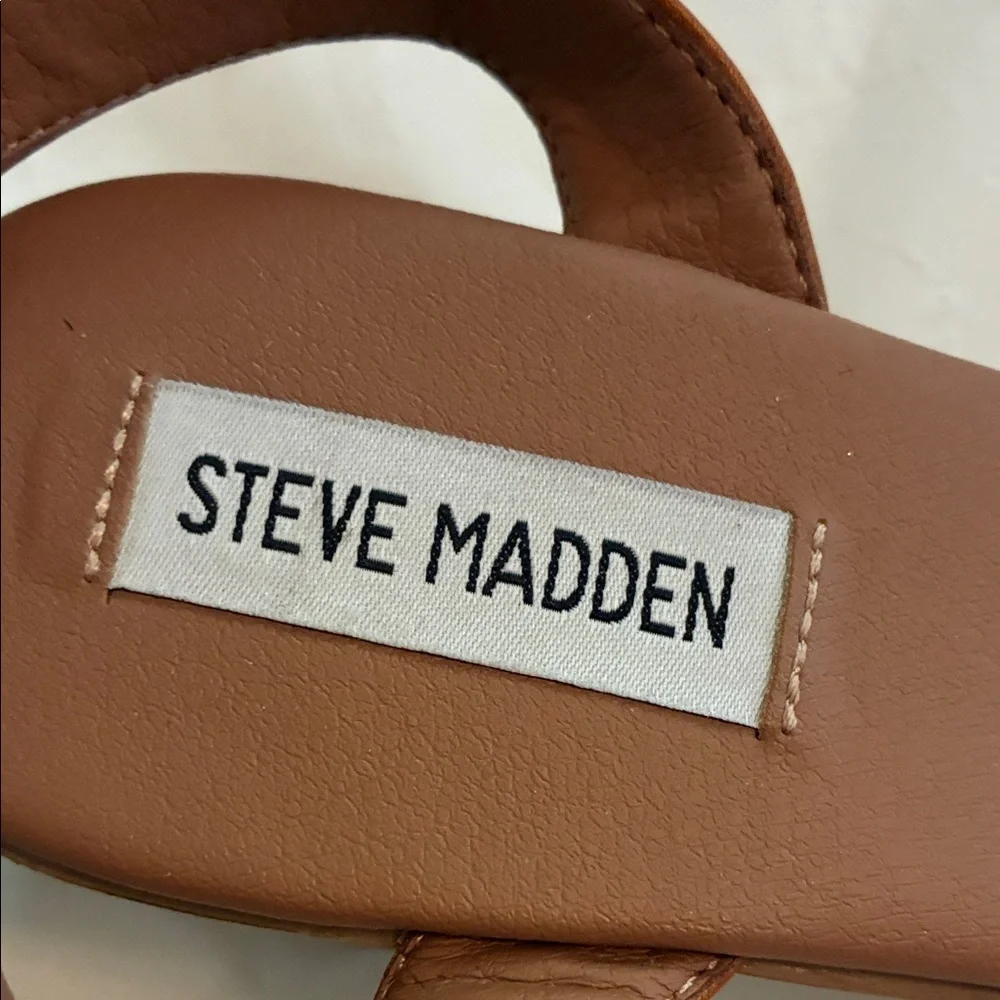Steve Madden Leather Women's cognac Sandals size 8